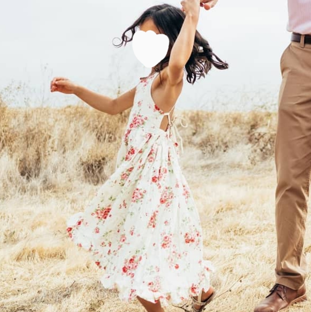 Adorable floral high-low dress